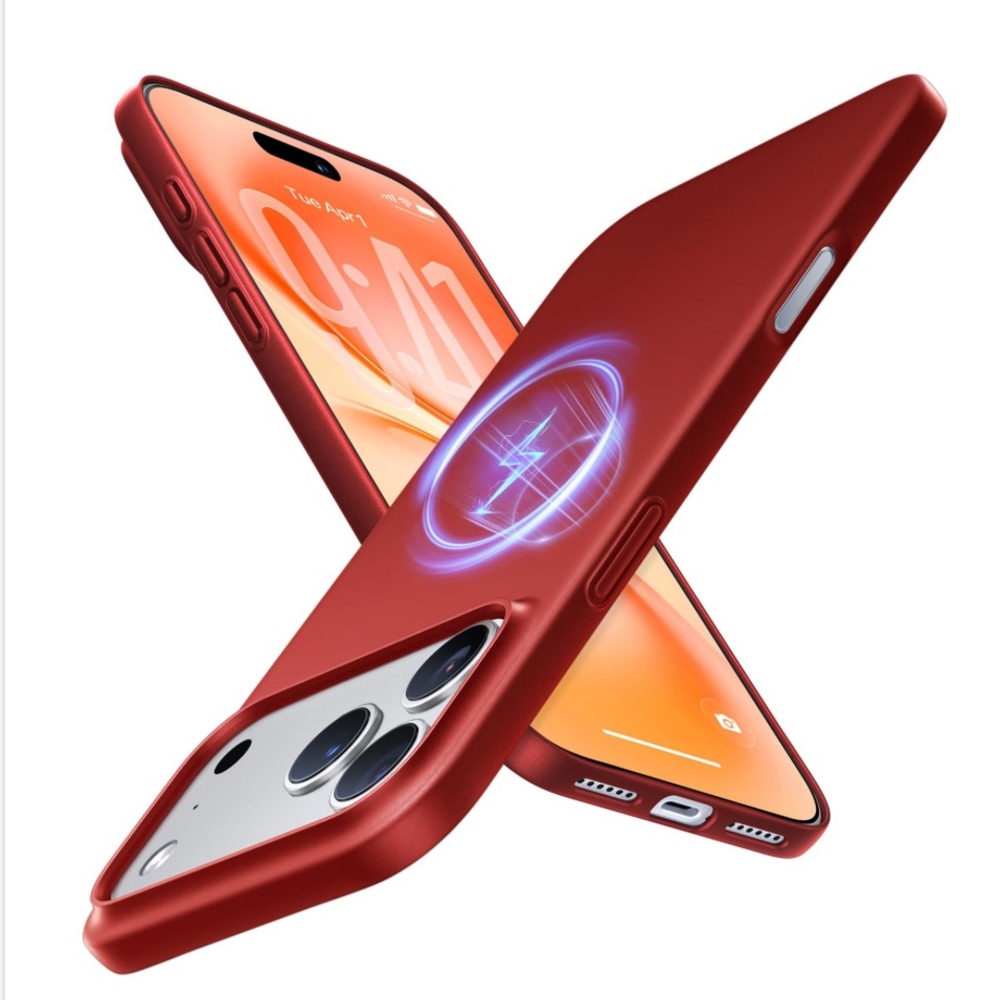 iPhone 17 PRO MAX Slim Magnetic Protective Case-RED